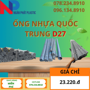 Ống Nhựa PVC D27 Quốc Trung Giá Rẻ