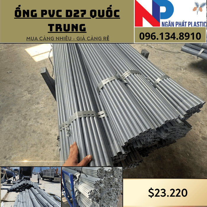 Ống Nhựa PVC D27 Quốc Trung Ống Nhựa PVC D27 Quốc Trung