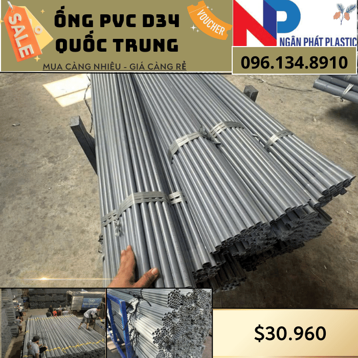 Ống Nhựa PVC D34 Quốc Trung