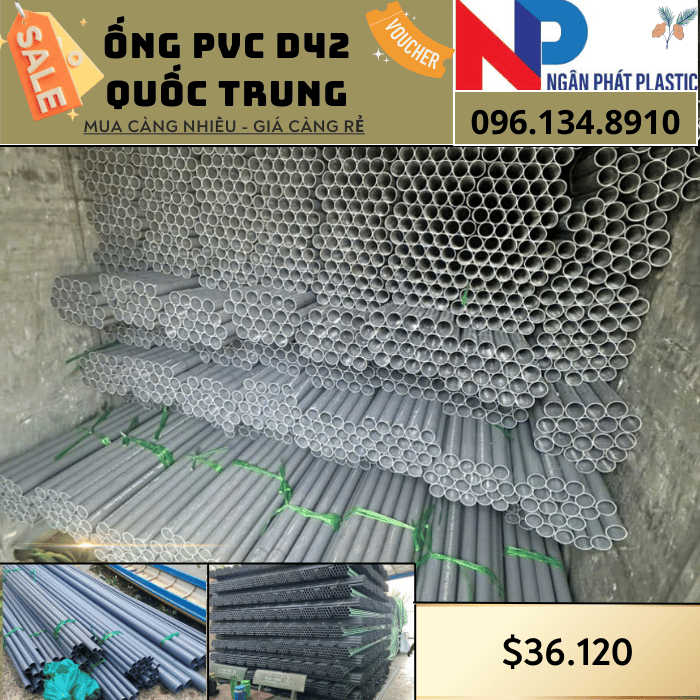 Ống Nhựa PVC D42 Quốc Trung Ống Nhựa PVC D42 Quốc Trung