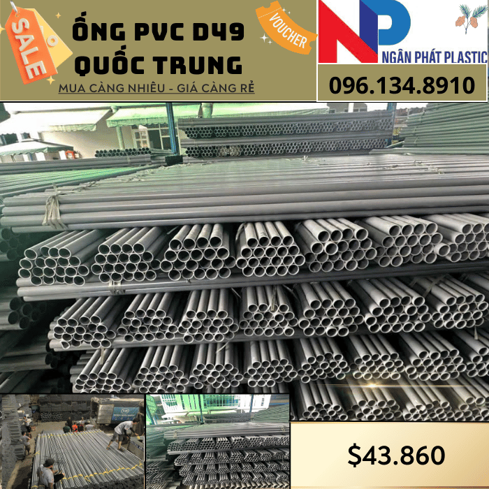 Ống Nhựa PVC D49 Quốc Trung Ống Nhựa PVC D49 Quốc Trung