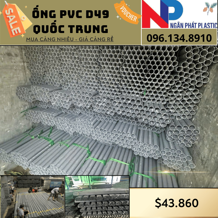 Ống Nhựa PVC D49 Quốc Trung Ống Nhựa PVC D49 Quốc Trung