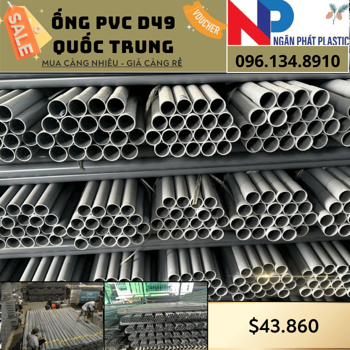Ống Nhựa PVC D49 Quốc Trung Ống Nhựa PVC D49 Quốc Trung