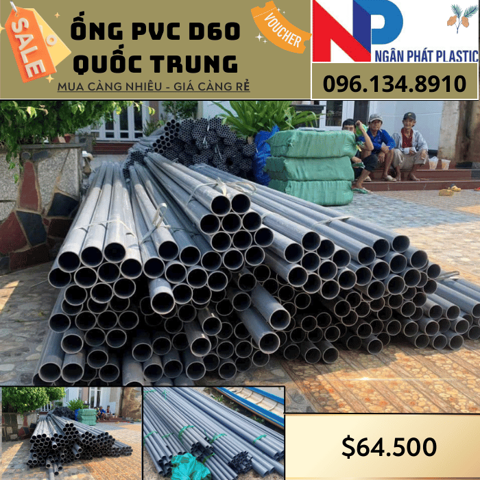 Ống Nhựa PVC D60 Quốc Trung Ống Nhựa PVC D60 Quốc Trung