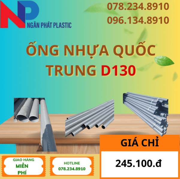 Ống Nhựa PVC D130 Quốc Trung