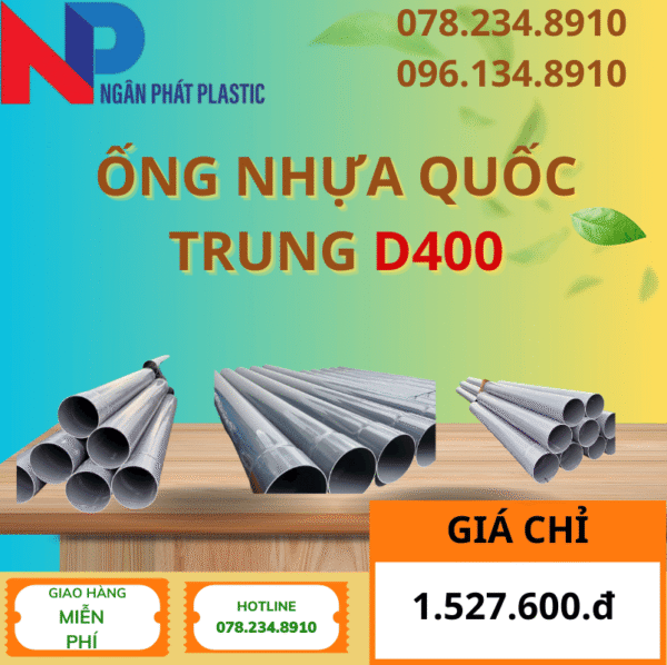 Ống Nhựa PVC D400 Quốc Trung