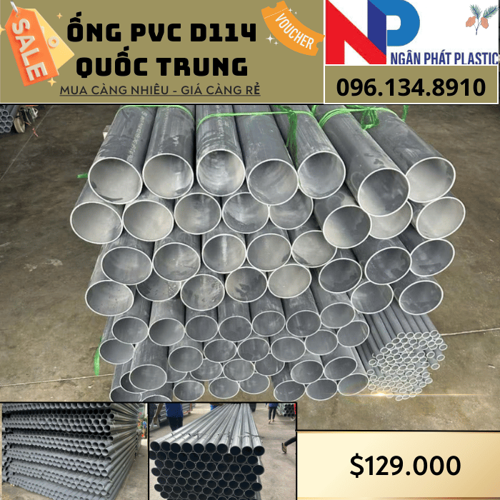 Ống Nhựa PVC D114 Quốc Trung Ống Nhựa PVC D114 Quốc Trung