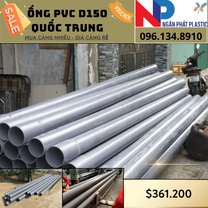 Ống Nhựa PVC D150 Quốc Trung Ống Nhựa PVC D150 Quốc Trung