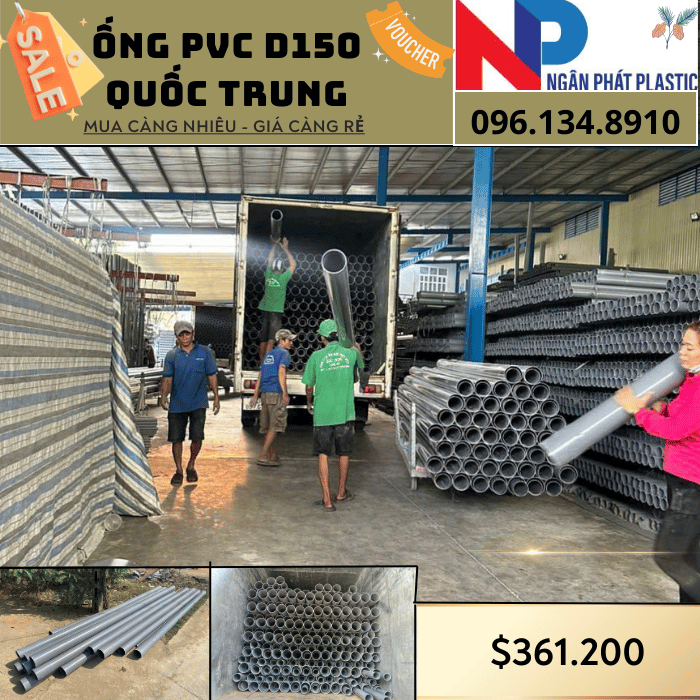 Ống Nhựa PVC D150 Quốc Trung Ống Nhựa PVC D150 Quốc Trung
