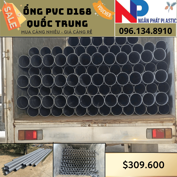 Ống Nhựa PVC D168 Quốc Trung Ống Nhựa PVC D168 Quốc Trung