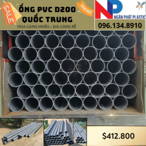 Ống Nhựa PVC D200 Quốc Trung