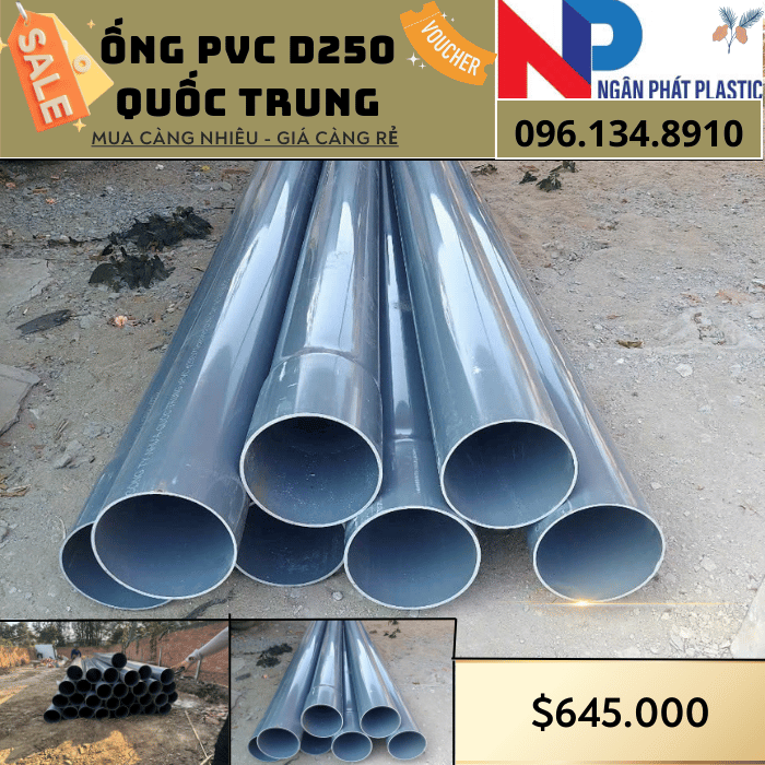 Ống Nhựa PVC D250 Quốc Trung Ống Nhựa PVC D250 Quốc Trung