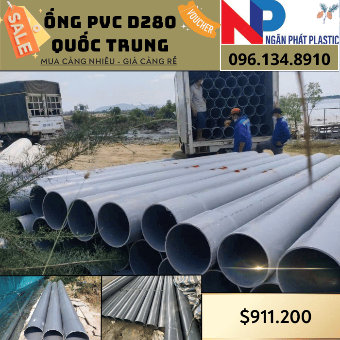 Ống Nhựa PVC D280 Quốc Trung Ống Nhựa PVC D280 Quốc Trung