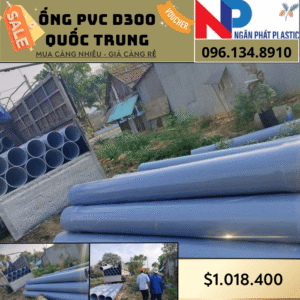 Ống Nhựa PVC D300 Quốc Trung