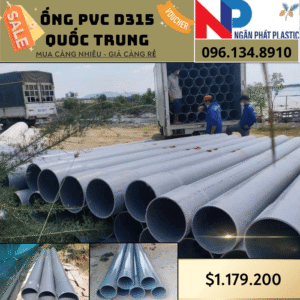 Ống Nhựa PVC D315 Quốc Trung