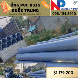 Ống Nhựa PVC D315 Quốc Trung