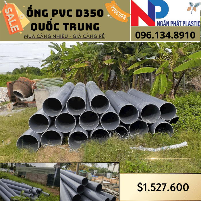Ống Nhựa PVC D350 Quốc Trung