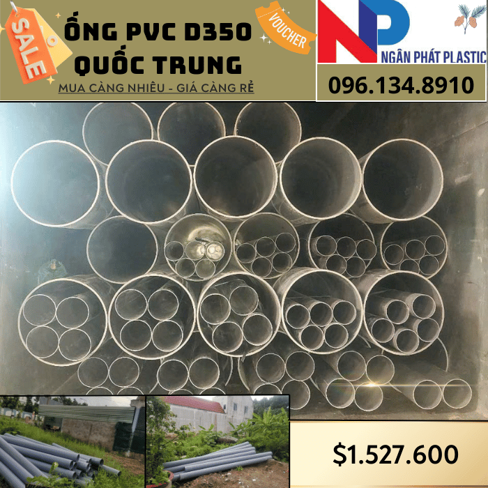 Ống Nhựa PVC D350 Quốc Trung