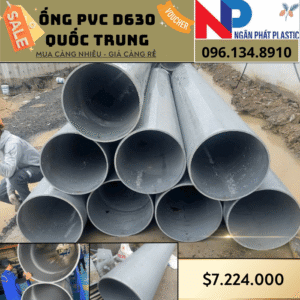 Ống Nhựa PVC D630 Quốc Trung