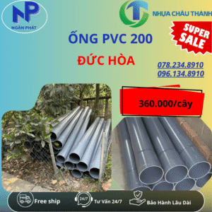 Ống Nhựa PVC 200 Đức Hòa Giá Rẻ