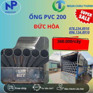 Ống Nhựa PVC 200 Đức Hòa Giá Rẻ