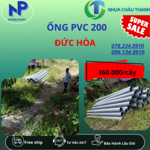 Ống Nhựa PVC 200 Đức Hòa Giá Rẻ