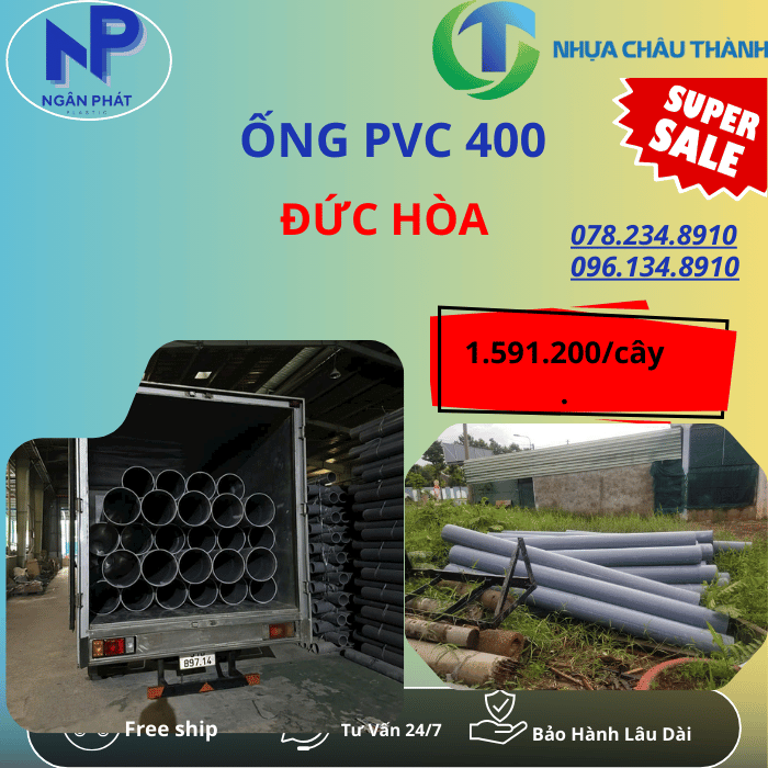 Ống Nhựa PVC 400 Đức Hòa Giá Rẻ Ống Nhựa PVC 400 Đức Hòa Giá Rẻ