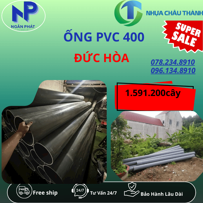Ống Nhựa PVC 400 Đức Hòa Giá Rẻ Ống Nhựa PVC 400 Đức Hòa Giá Rẻ