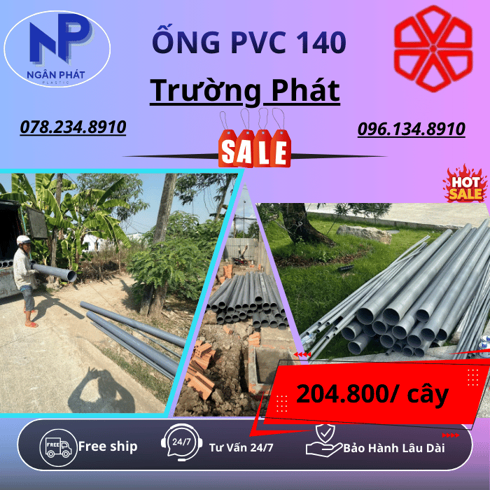Ống PVC 140 Trường Phát Ống PVC 140 Trường Phát