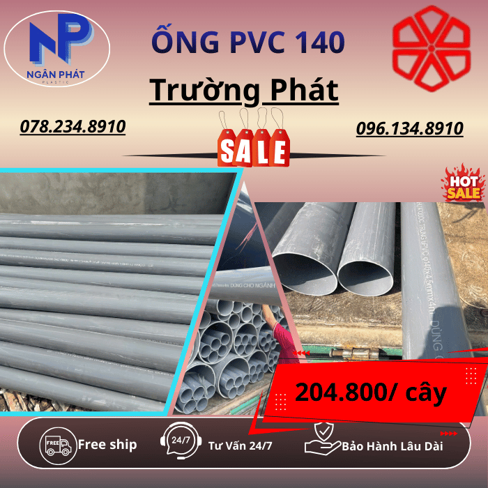 Ống PVC 140 Trường Phát Ống PVC 140 Trường Phát