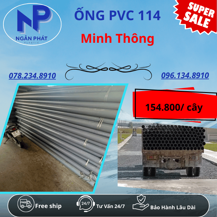 Ống PVC D114 Minh Thông Ống PVC D114 Minh Thông