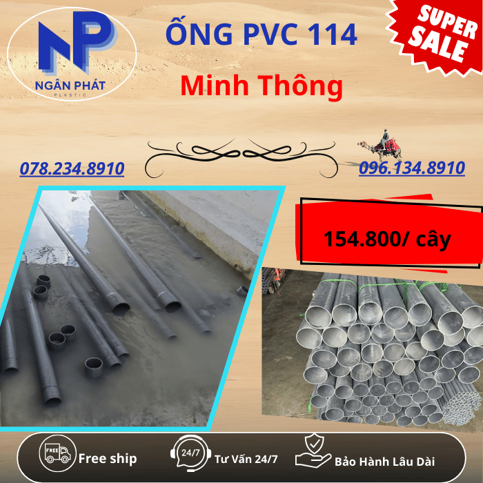 Ống PVC D114 Minh Thông Ống PVC D114 Minh Thông