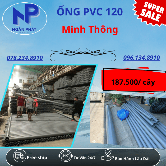 Ống PVC D120 Minh Thông Ống PVC D120 Minh Thông