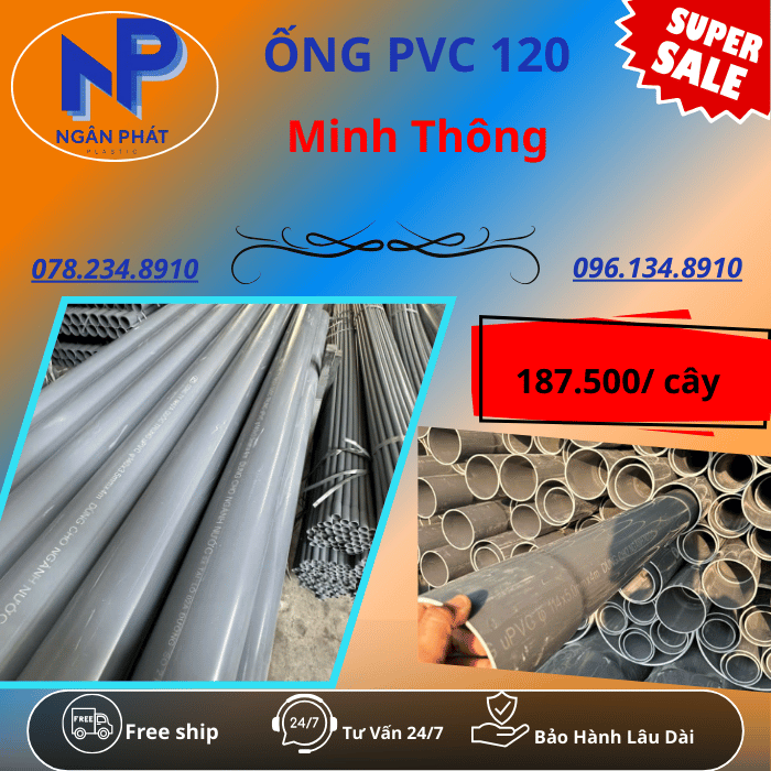 Ống PVC D120 Minh Thông Ống PVC D120 Minh Thông