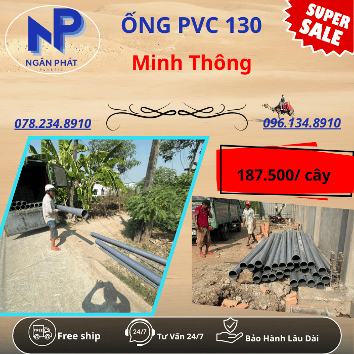 Ống PVC D130 Minh Thông Ống PVC D130 Minh Thông