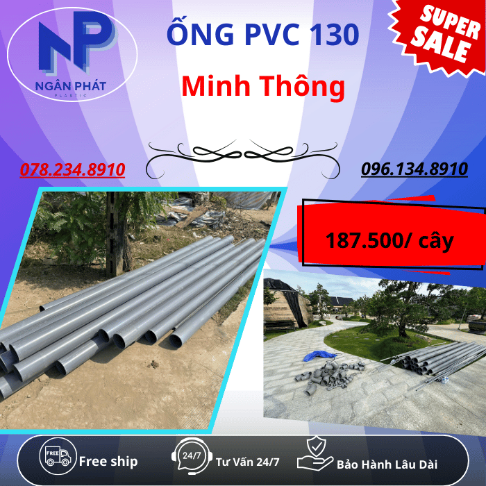 Ống PVC D130 Minh Thông Ống PVC D130 Minh Thông