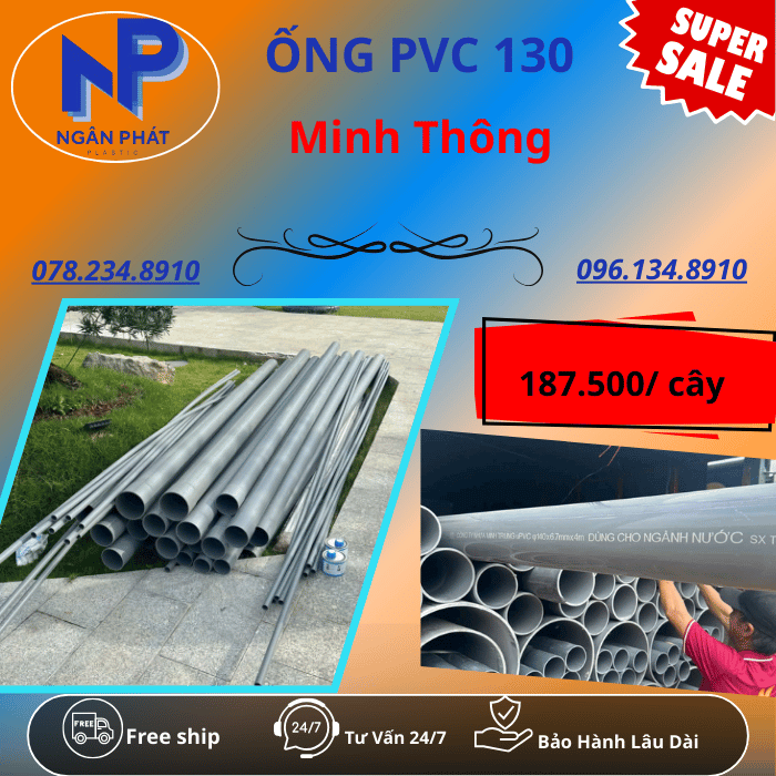 Ống PVC D130 Minh Thông Ống PVC D130 Minh Thông