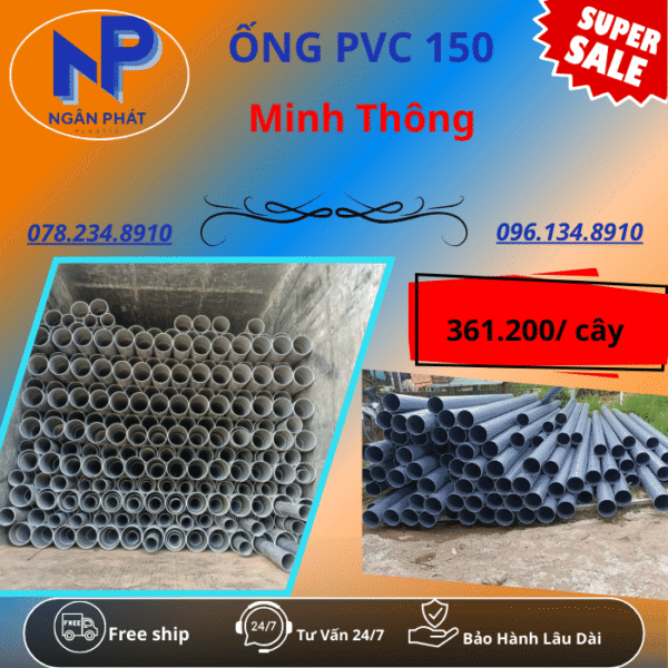 Pvc D150 Ống PVC D150 Minh Thông | Giá Tốt Nhất Thị Trường - Ống Nhựa PVC Giá Rẻ