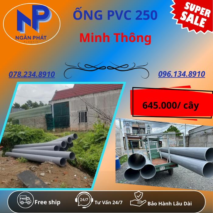 Ống PVC D250 Minh Thông Ống PVC D250 Minh Thông