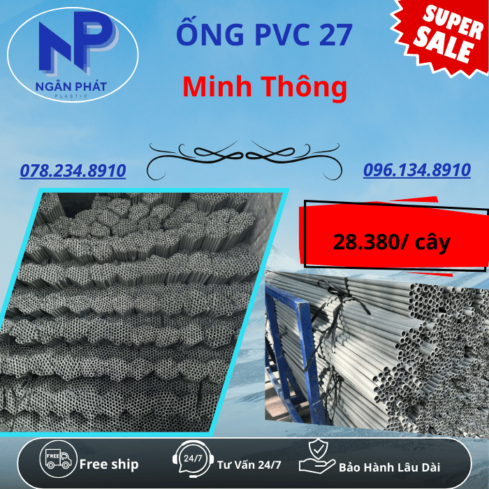 Ống PVC D27 Minh Thông Ống PVC D27 Minh Thông