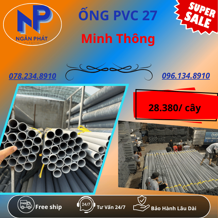 Ống PVC D27 Minh Thông Ống PVC D27 Minh Thông
