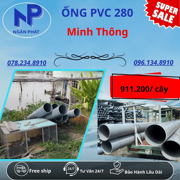 Ống PVC D280 Minh Thông Ống PVC D280 Minh Thông