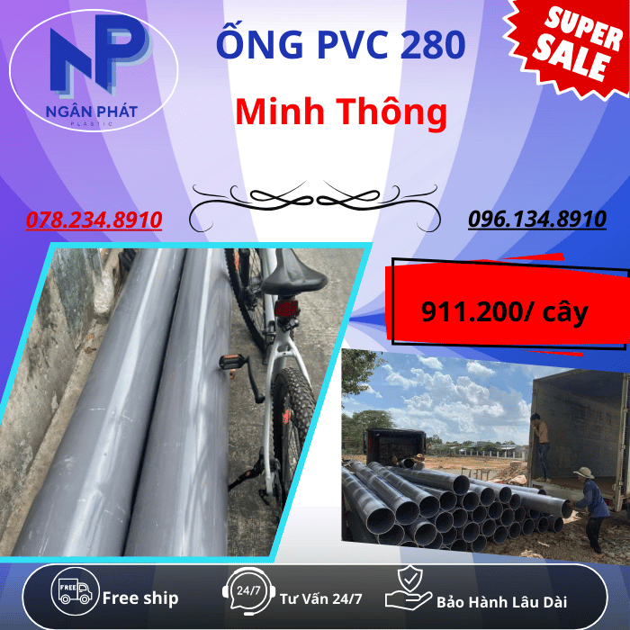 Ống PVC D280 Minh Thông Ống PVC D280 Minh Thông