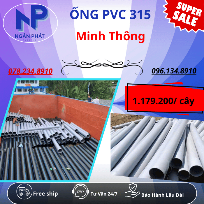 Ống PVC D315 Minh Thông Ống PVC D315 Minh Thông