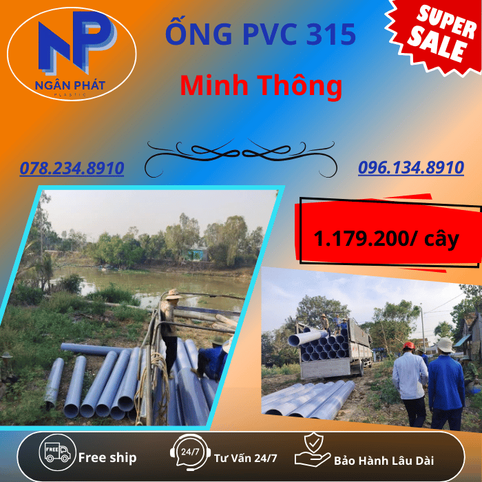 Ống PVC D315 Minh Thông Ống PVC D315 Minh Thông
