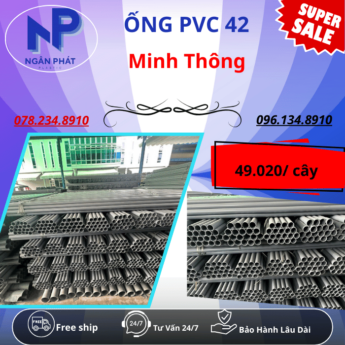 Ống PVC D42 Minh Thông Ống PVC D42 Minh Thông