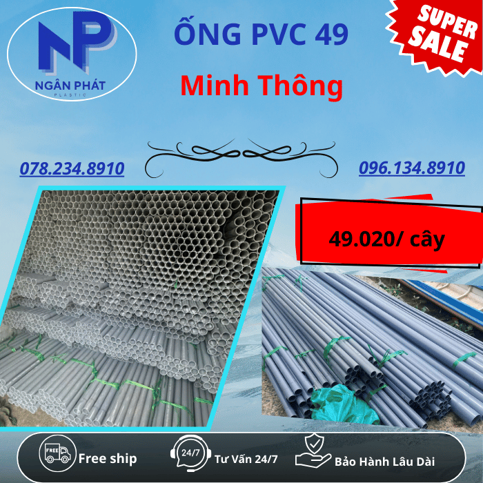 Ống PVC D49 Minh Thông Ống PVC D49 Minh Thông