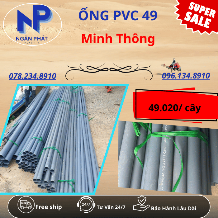 Ống PVC D49 Minh Thông Ống PVC D49 Minh Thông