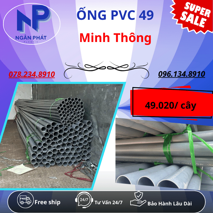 Ống PVC D49 Minh Thông Ống PVC D49 Minh Thông