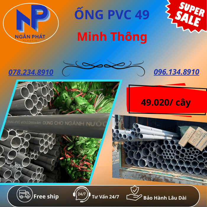Ống PVC D49 Minh Thông Ống PVC D49 Minh Thông